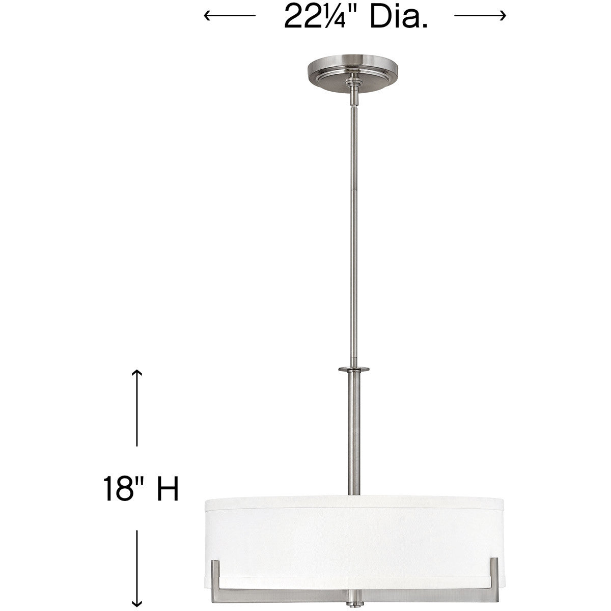 Hinkley Lighting Hayes Medium Drum Brushed Nickel 4234BN