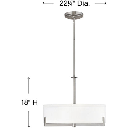 Hinkley Lighting Hayes Medium Drum Brushed Nickel 4234BN