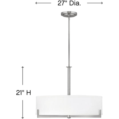 Hinkley Lighting Hayes Large Drum Brushed Nickel 4236BN