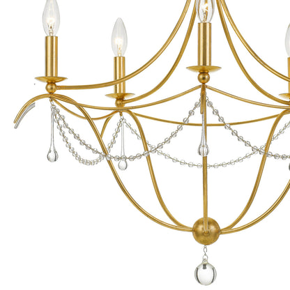 Crystorama Metro 5 Light Antique Gold Chandelier 425-GA