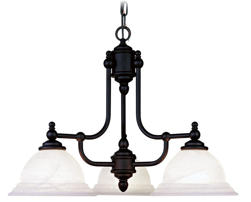 Livex Lighting North Port Collection 3 Light Black Chandelier in Black 4253-04