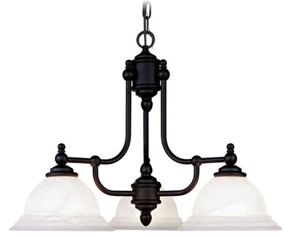 Livex Lighting North Port Collection 3 Light Black Chandelier in Black 4253-04