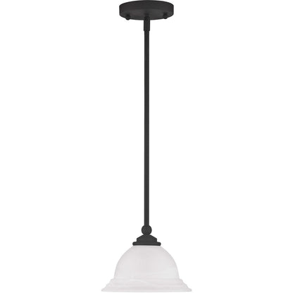 Livex Lighting North Port Collection 1 Light Black Mini Pendant in Black 4256-04