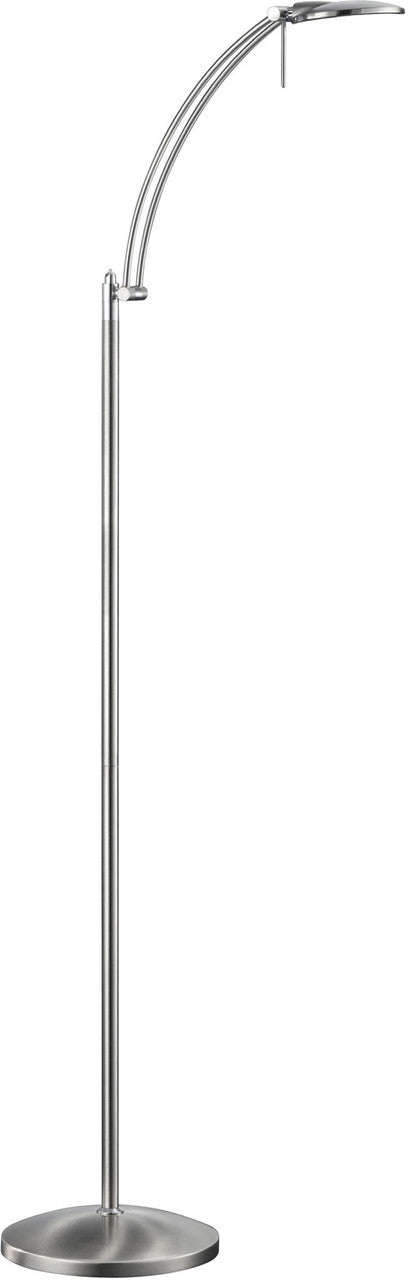 Arnsberg Dessau Arch LED floor Lamp with adjustable head in Satin Nickel 425810107