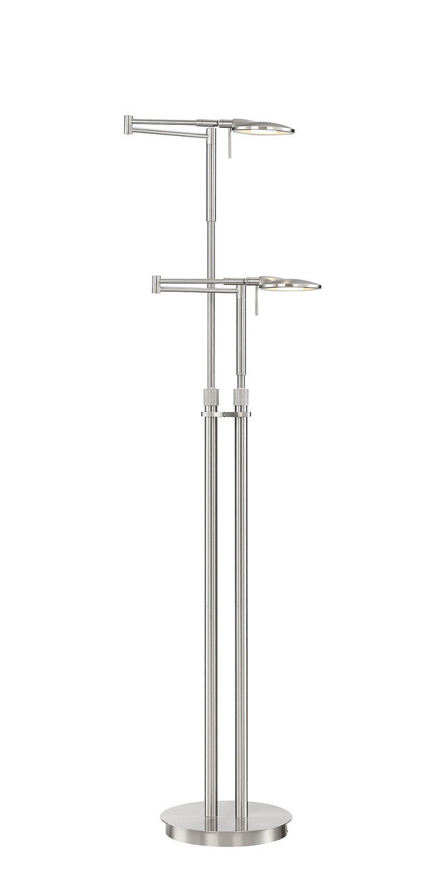 Arnsberg Dessau Turbo Floor Lamp in Satin Nickel 425810207