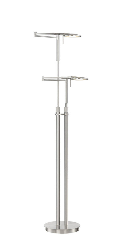 Arnsberg Dessau Turbo Floor Lamp in Satin Nickel 425810207