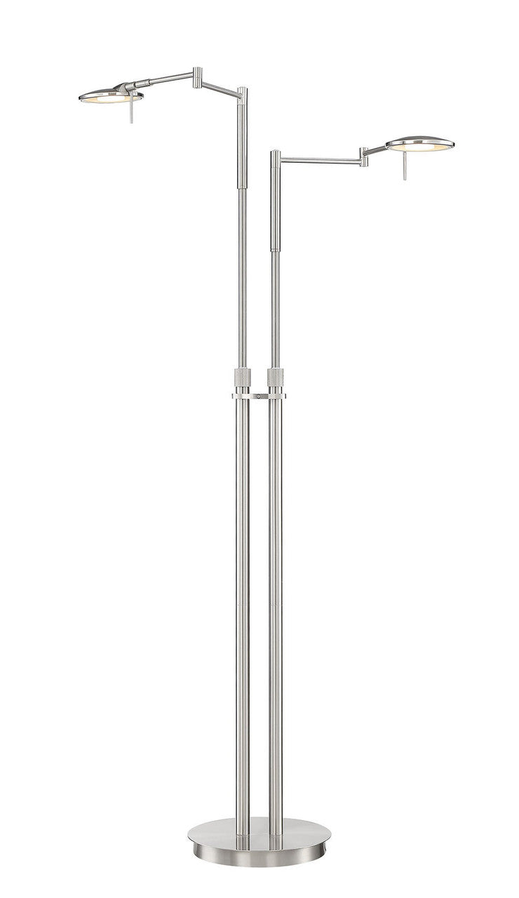 Arnsberg Dessau Turbo Floor Lamp in Satin Nickel 425810207