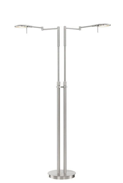 Arnsberg Dessau Turbo Floor Lamp in Satin Nickel 425810207