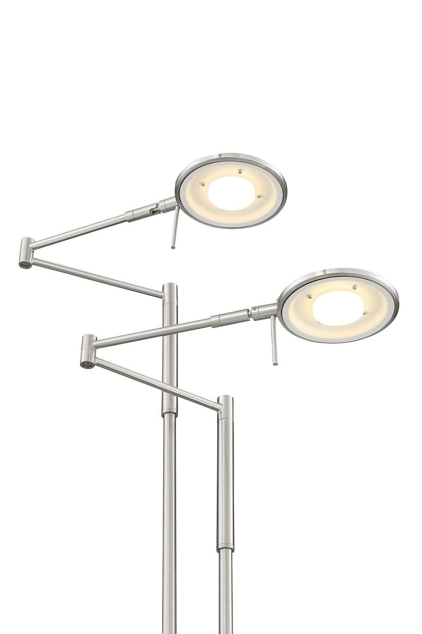 Arnsberg Dessau Turbo Floor Lamp in Satin Nickel 425810207