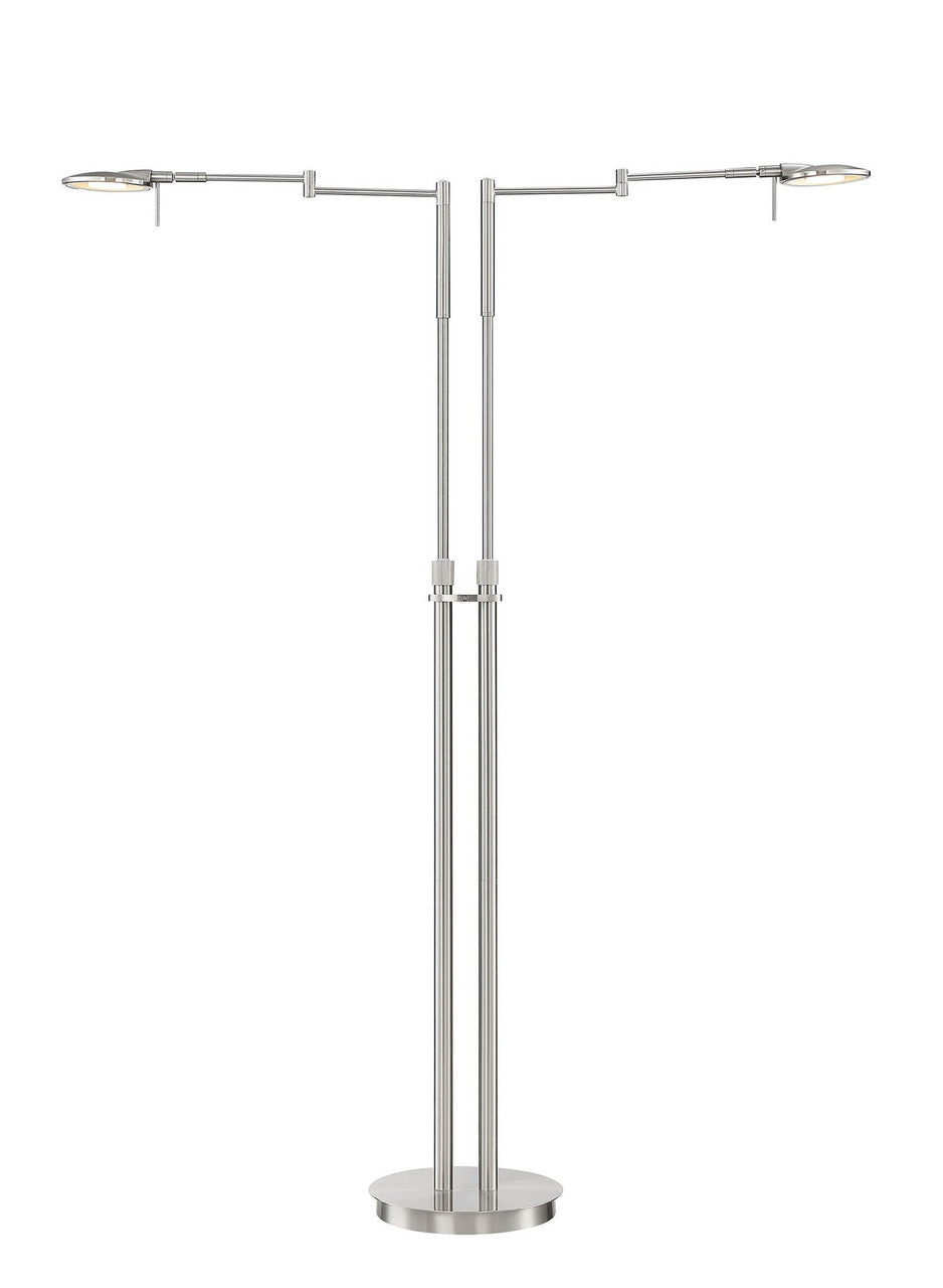 Arnsberg Dessau Turbo Floor Lamp in Satin Nickel 425810207