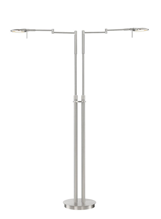 Arnsberg Dessau Turbo Floor Lamp in Satin Nickel 425810207