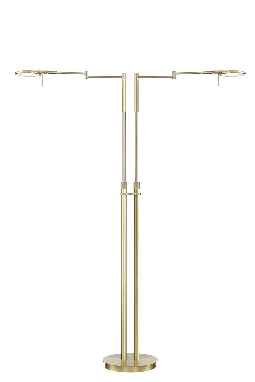 Arnsberg Dessau Turbo Floor Lamp in Satin Brass 425810208