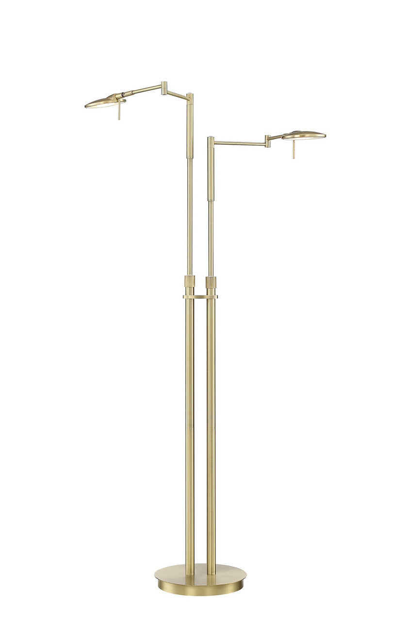 Arnsberg Dessau Turbo Floor Lamp in Satin Brass 425810208