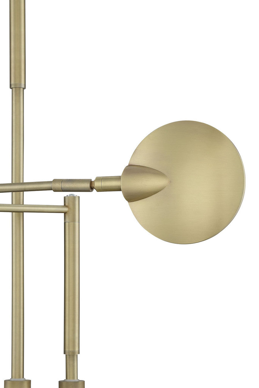 Arnsberg Dessau Turbo Floor Lamp in Satin Brass 425810208