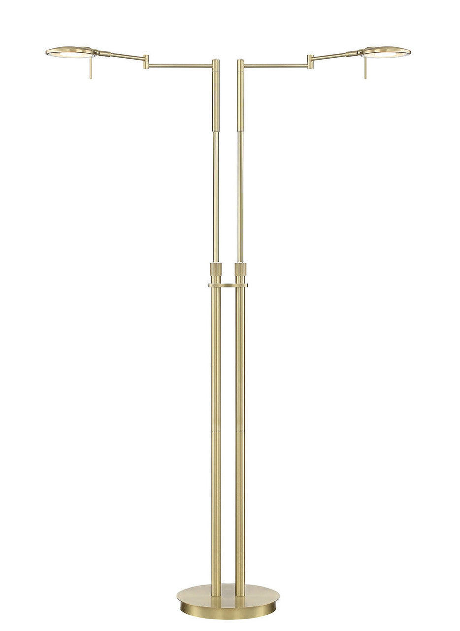 Arnsberg Dessau Turbo Floor Lamp in Satin Brass 425810208