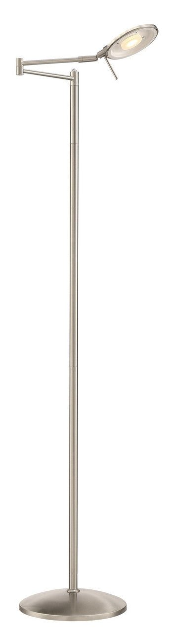 Arnsberg Dessau Turbo Floor Lamp in Satin Nickel 425870107