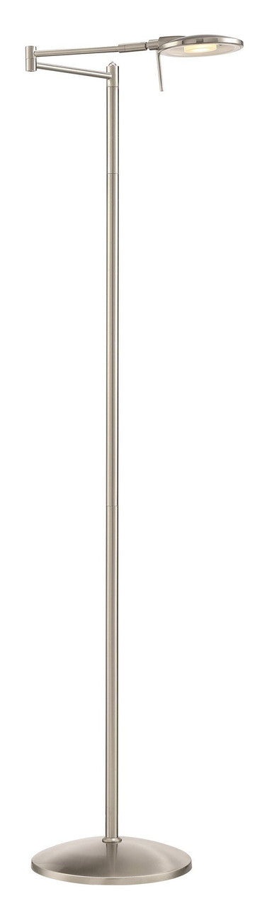 Arnsberg Dessau Turbo Floor Lamp in Satin Nickel 425870107