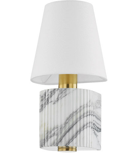 Corbett Lighting Aden 1 Light Sconce in Brass 426-16-VB/WM