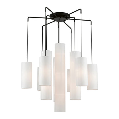 Livex Lighting Strathmore Collection  15 Light Black Foyer Chandelier in Black 42658-04