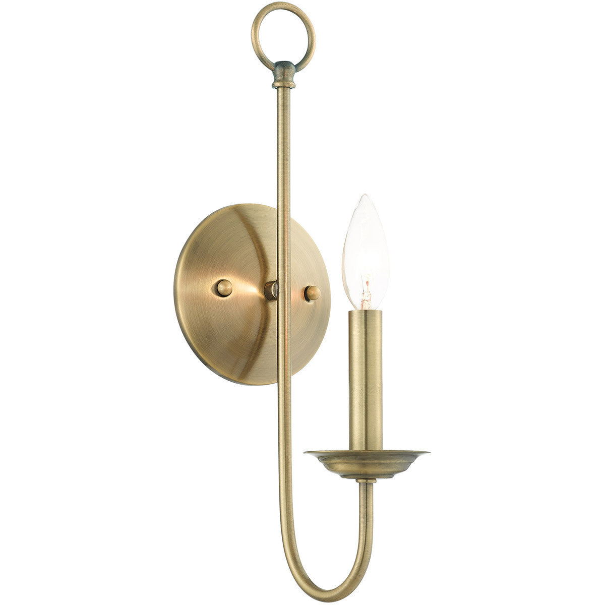 Livex Lighting Estate Collection 1 Lt Antique Brass Wall Sconce  in Antique Brass 42681-01