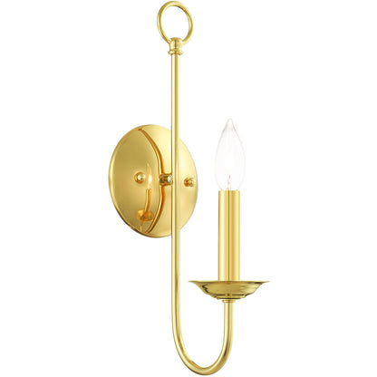 Livex Lighting Estate Collection 1 Lt Polished Brass Wall Sconce in Polished Brass 42681-02