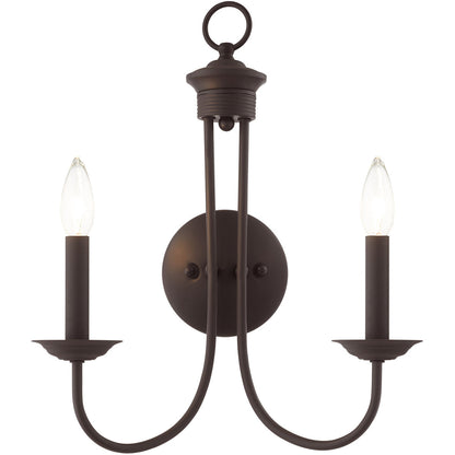 Livex Lighting Estate Collection 2 Lt Bronze Wall Sconce  in Bronze 42682-07