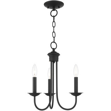 Livex Lighting Estate Collection 3 Lt Black Chandelier  in Black 42683-04