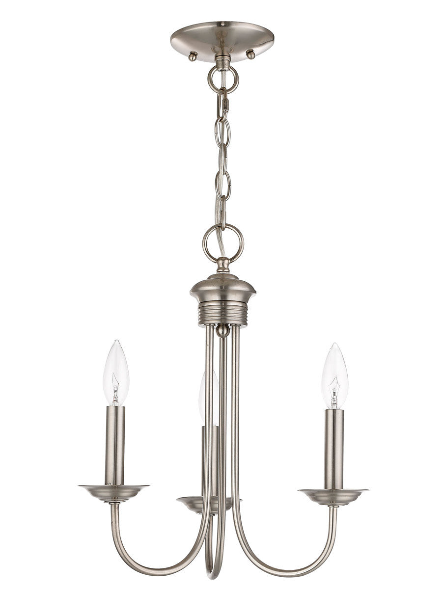 Livex Lighting Estate Collection 3 Lt BN Chandelier in Brushed Nickel 42683-91