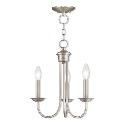 Livex Lighting Estate Collection 3 Lt BN Chandelier in Brushed Nickel 42683-91