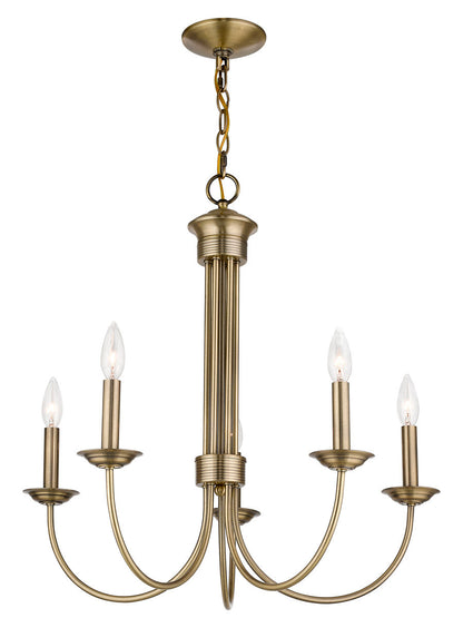 Livex Lighting Estate Collection 5 Lt AB Chandelier in Antique Brass 42685-01