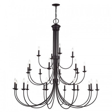 Livex Lighting Estate 24 Light Bronze Grande Foyer Chandelier 42686-07