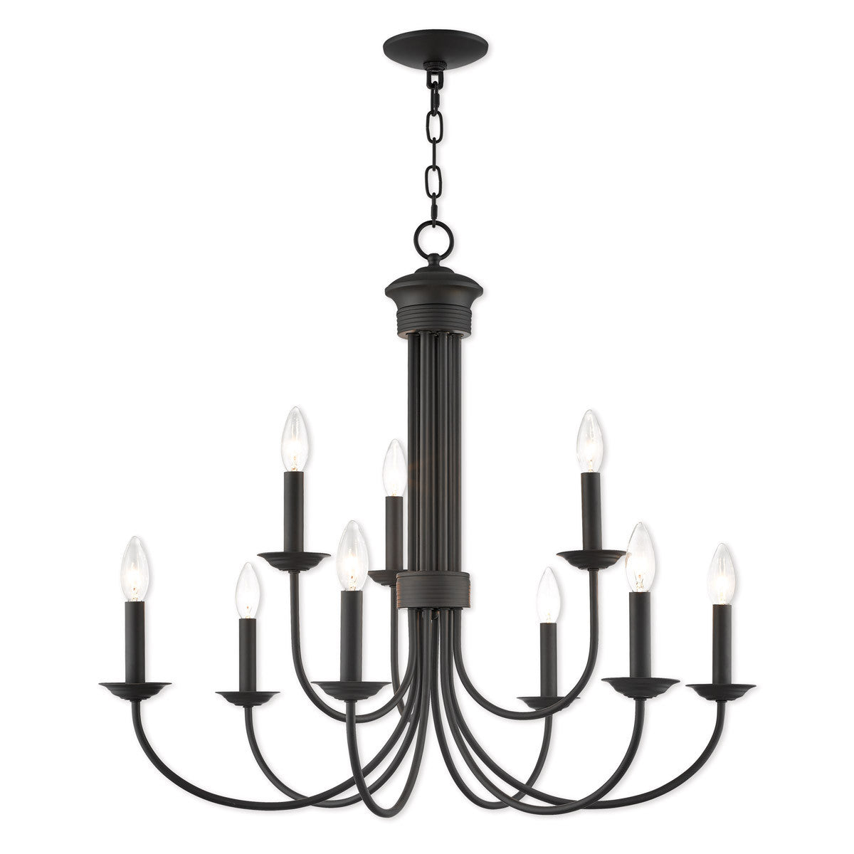 Livex Lighting Estate Collection 9 Lt BZ Chandelier in Bronze 42687-07