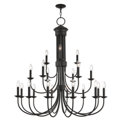 Livex Lighting Estate Collection 21 Lt BZ Foyer Chandelier in Bronze 42688-07