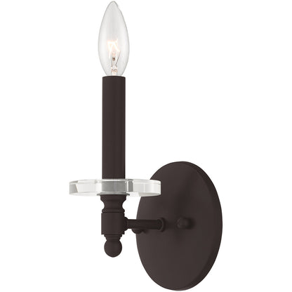 Livex Lighting Bancroft Collection 1 Lt Bronze Wall Sconce in Bronze 42701-07