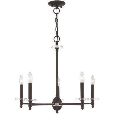 Livex Lighting Bancroft Collection 5 Lt Bronze Chandelier in Bronze 42705-07