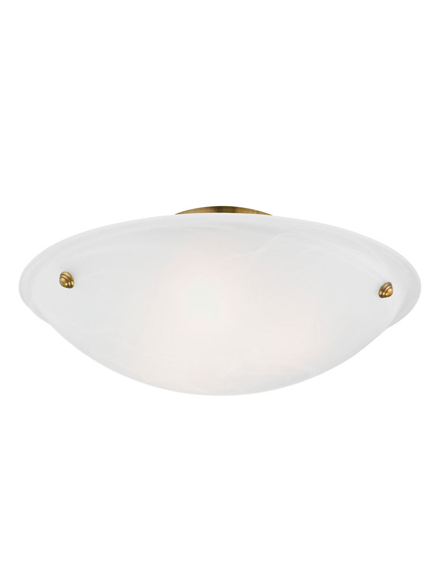 Livex Lighting Oasis Collection 3 Light Antique Brass Ceiling Mount in Antique Brass 4274-01