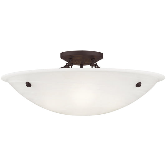 Livex Lighting Oasis Collection 4 Light Bronze Ceiling Mount in Bronze 4275-07