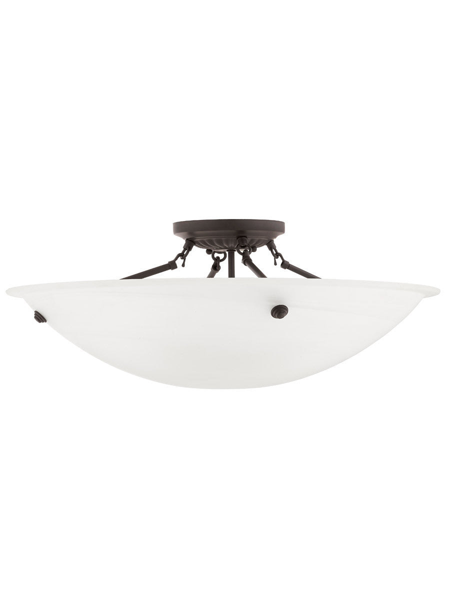 Livex Lighting Oasis Collection 4 Light Bronze Ceiling Mount in Bronze 4275-07