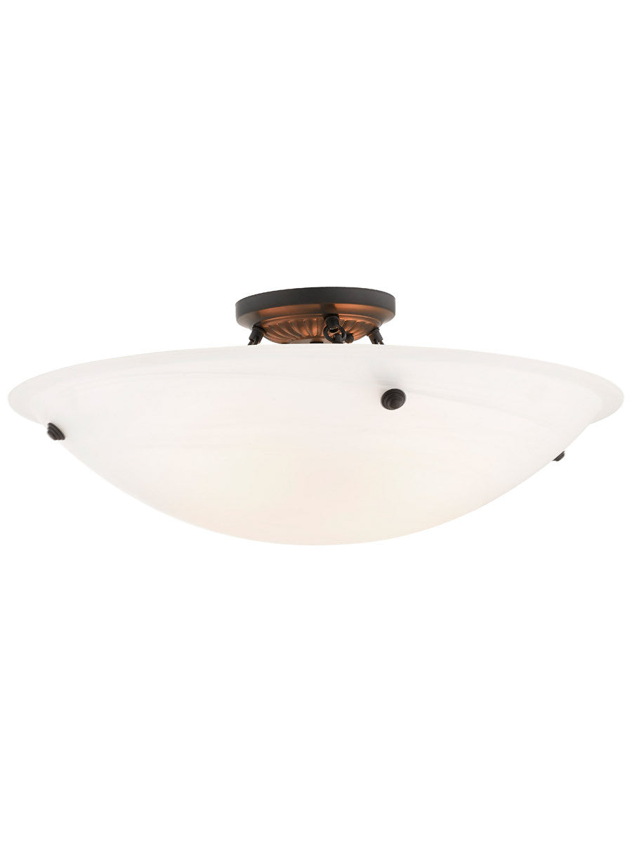 Livex Lighting Oasis Collection 4 Light Bronze Ceiling Mount in Bronze 4275-07