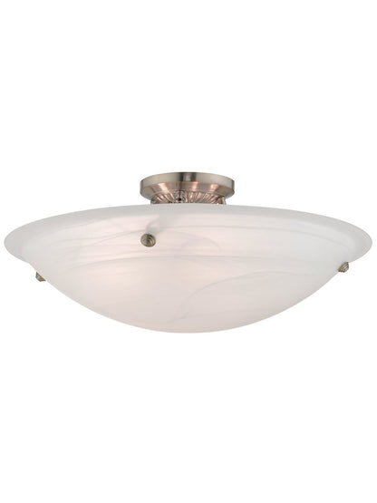 Livex Lighting Oasis Collection 4 Light Brushed Nickel Ceiling Mount in Brushed Nickel 4275-91