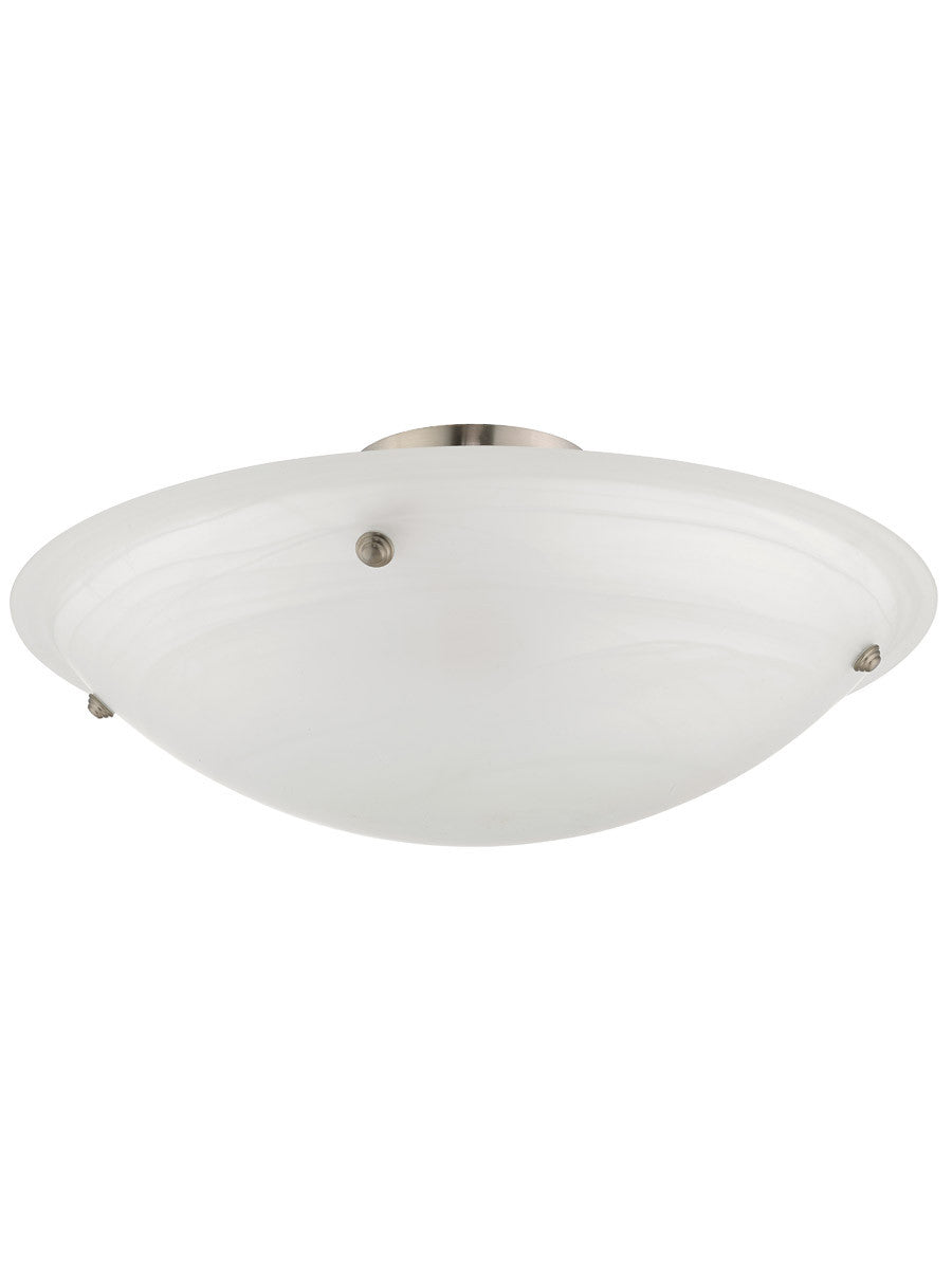 Livex Lighting Oasis Collection 4 Light Brushed Nickel Ceiling Mount in Brushed Nickel 4275-91