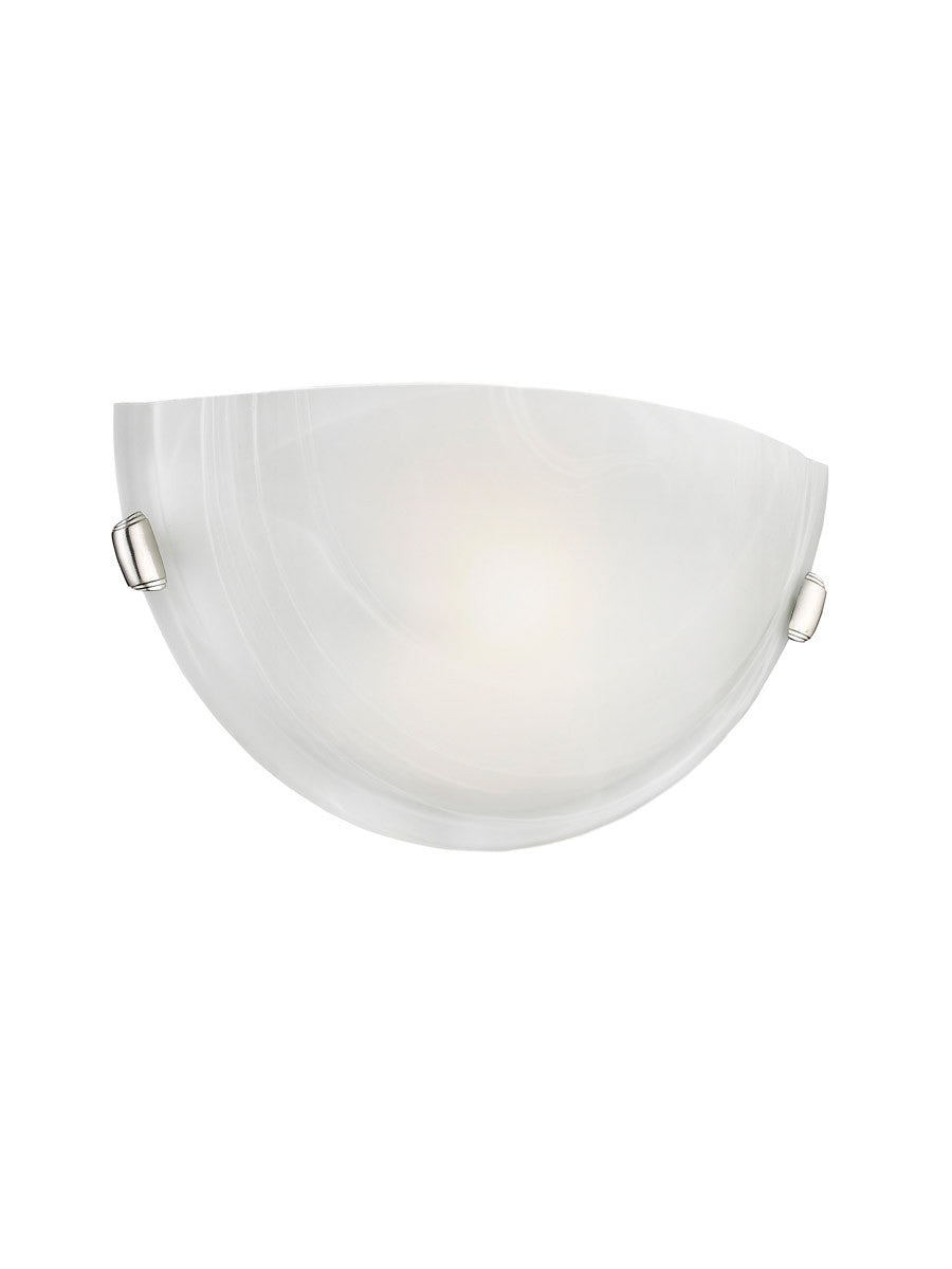 Livex Lighting Oasis Collection 1 Light Brushed Nickel Wall Sconce in Brushed Nickel 4278-91