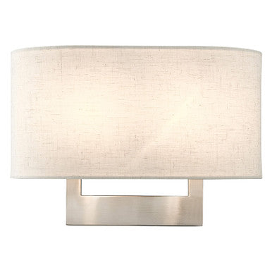 Livex Lighting ADA Wall Sconces Collection 2 Light Brushed Nickel Medium ADA Sconce 42933-91