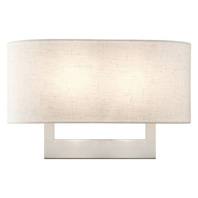 Livex Lighting ADA Wall Sconces Collection 2 Light Brushed Nickel Large ADA Sconce 42934-91