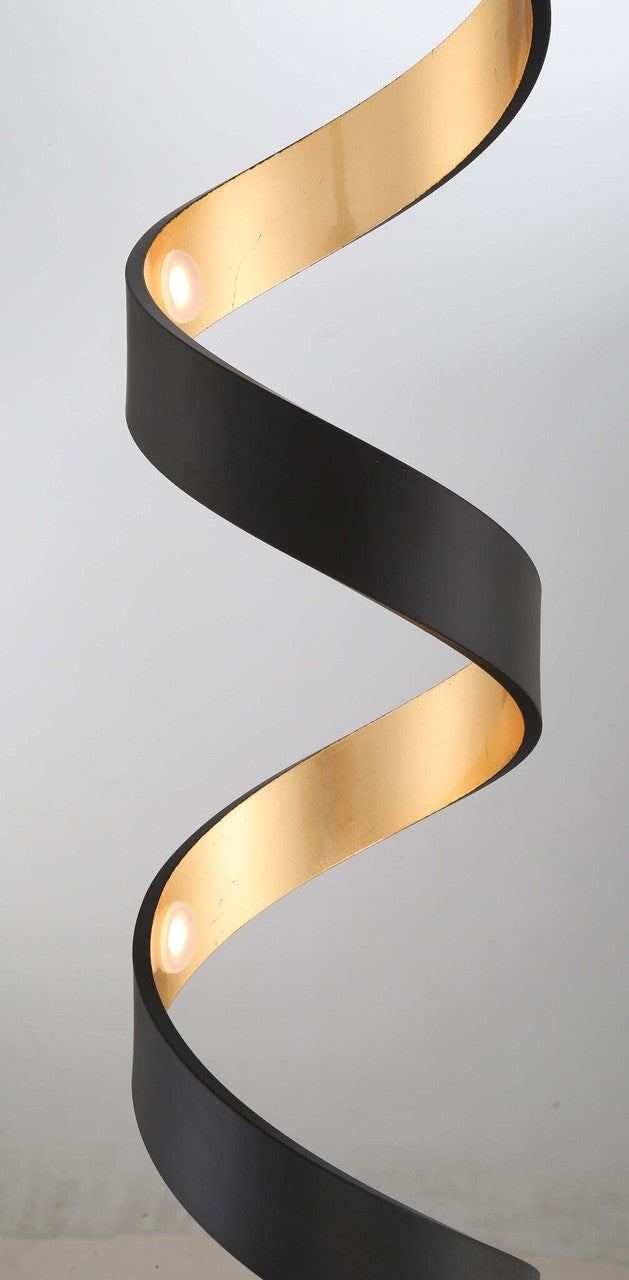 Arnsberg Spiral Floor Lamp in Black / Gold 429910502