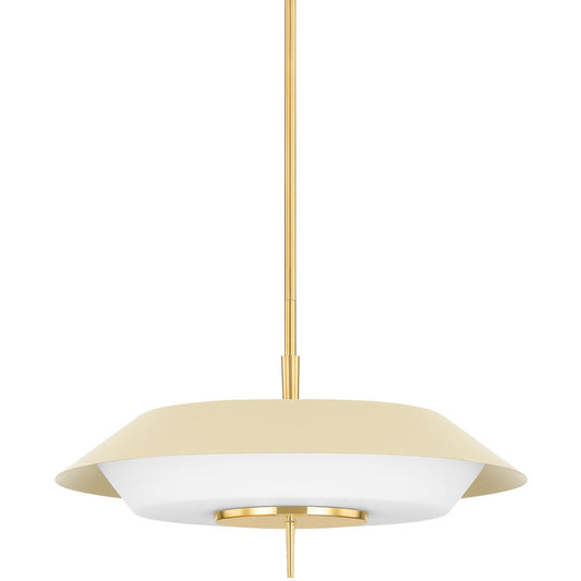 Hudson Valley Lighting Westport Pendant in Aged Brass/ Soft Sand 4304-AGB/SSD