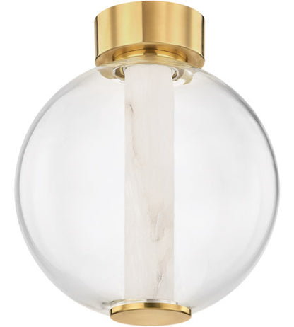 Corbett Lighting Pietra 1 Light Flush Mount in Brass 432-01-VB