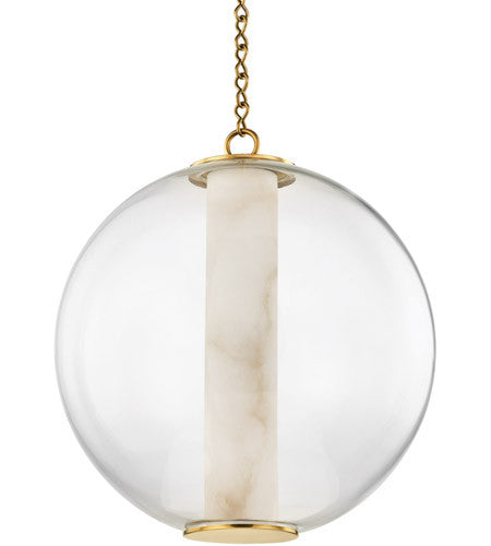 Corbett Lighting Pietra 1 Light Pendant in Brass 432-20-VB