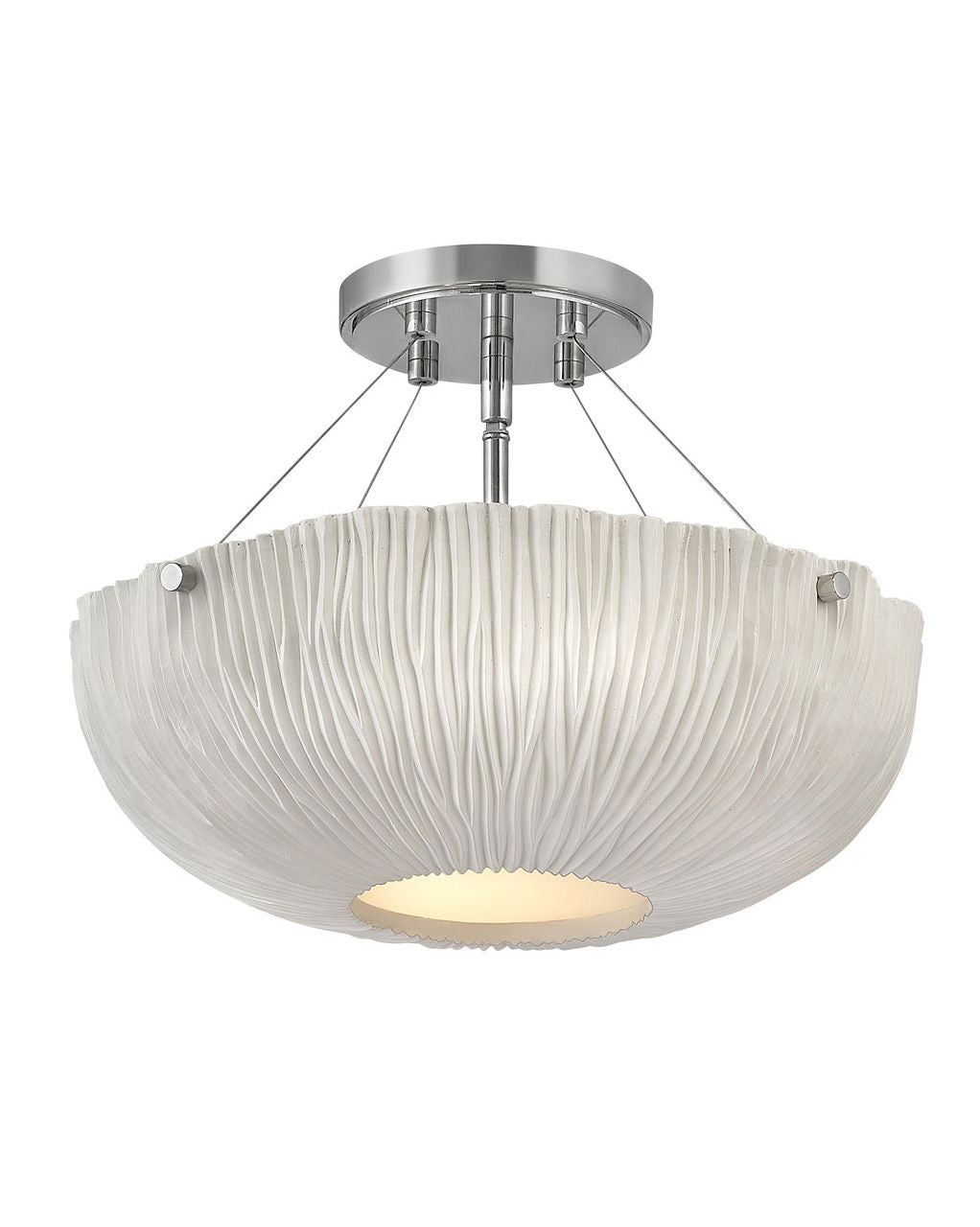 Hinkley Lighting Coral Medium Semi-flush Mount Shell White 43203SHW