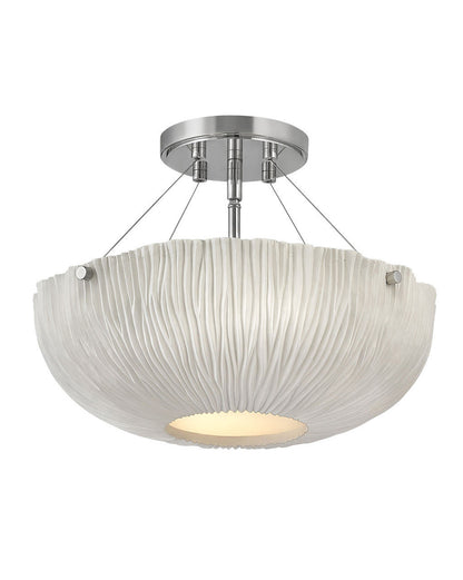 Hinkley Lighting Coral Medium Semi-flush Mount Shell White 43203SHW